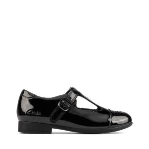 Zapatos Escolares Clarks Scala Spirit Kid Niña Negros | CLK245ZRY