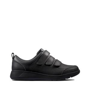 Zapatos Escolares Clarks Scape Sky Kid Niña Negros | CLK215TLV