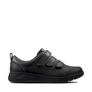 Zapatos Escolares Clarks Scape Sky Youth Niña Negros | CLK683WXP