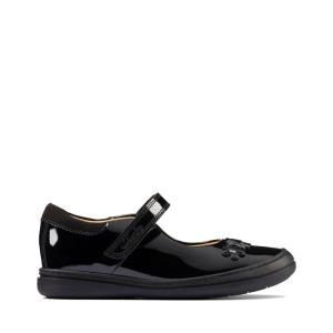 Zapatos Escolares Clarks Scooter Jump Kid Niña Negros | CLK521OLG