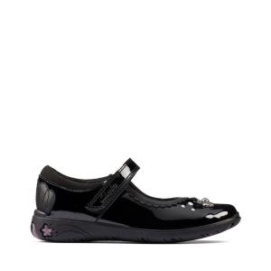 Zapatos Escolares Clarks Sea Shimmer Kid Niña Negros | CLK186KTZ